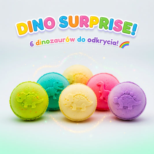 🦕 Baff Bombz Dino Surprise – Kolorowe Kule z Dinozaurem w Środku! 🌈